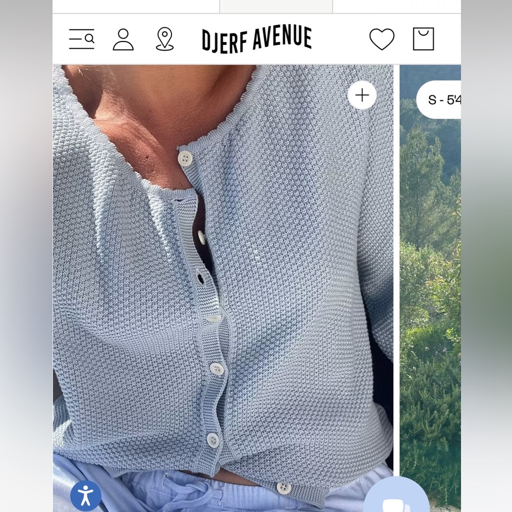 Djerf Avenue Light Blue Cardigan amorini